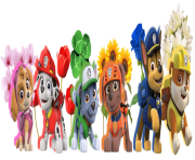 flowers with  paw patrol clipart png