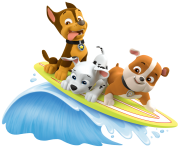 surf with rubble marshall paw patrol clipart png