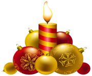 Christmas Candles PNG Clipar