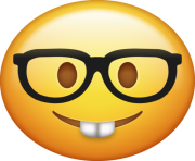 Nerd Emoji Png transparent background