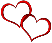 Transparent Red Hearts PNG Clipart