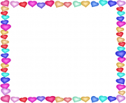 heart border multicolor