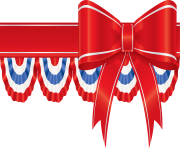 America Ribbon Decor PNG Clip Art Image