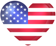 United States Large Heart Flag