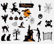 halloween clipart bundle set