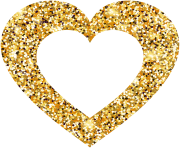 Golden Heart Transparent Clip Art