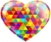 Multicolor Heart PNG Clip Art Image