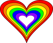 rainbow hearts png