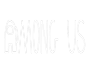 among us logo white